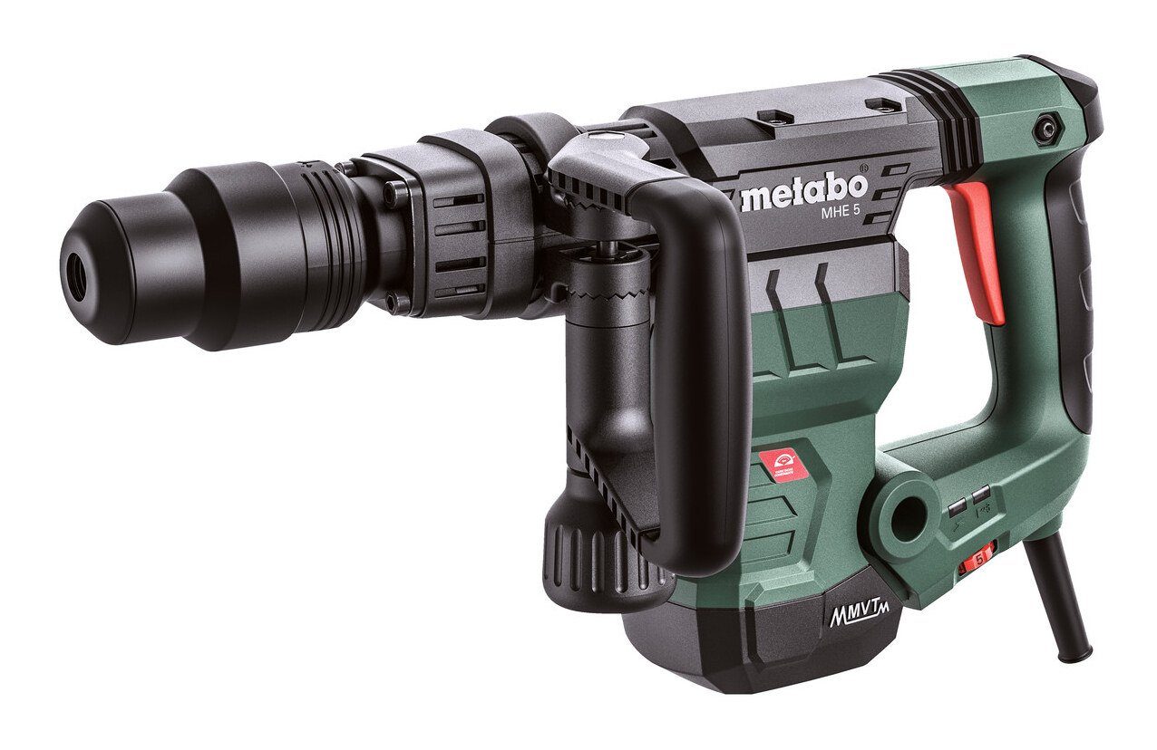 metabo Abbruchhammer MHE 5, 1100 in W, für SDS-max, Meißelhammer im Kunststoffkoffer