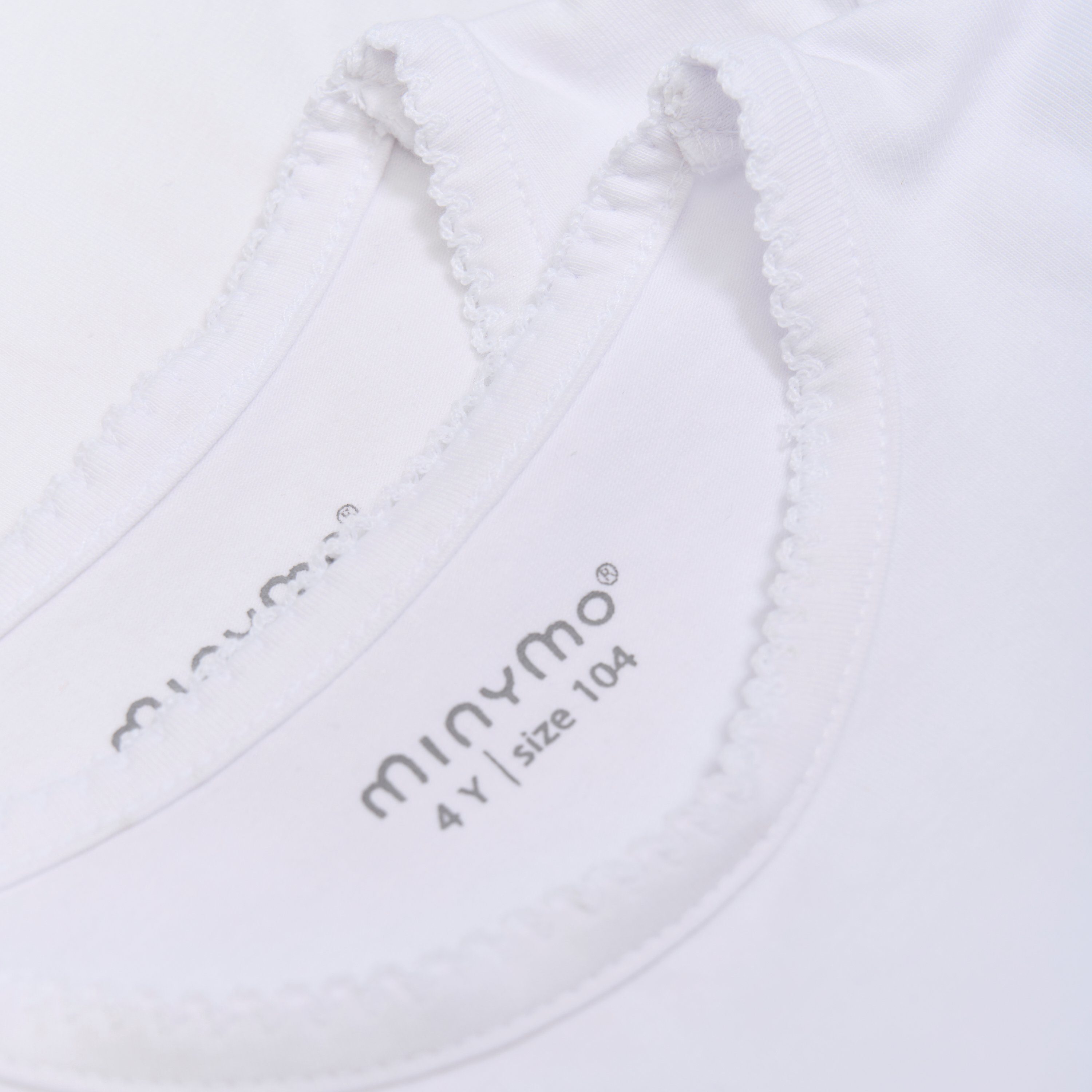 Minymo T-Shirt MINYMO - MIBasic - Print 2er-Pack mit White Kurzarmshirt (100) (2-pack) T-shirt und Basic - 33 3933