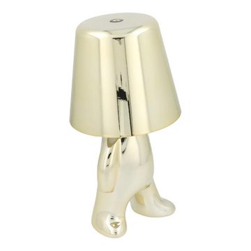 COFI 1453 Tischleuchte Tischlampe in Gold Nachttisch LED Beleuchtung stehender Mann