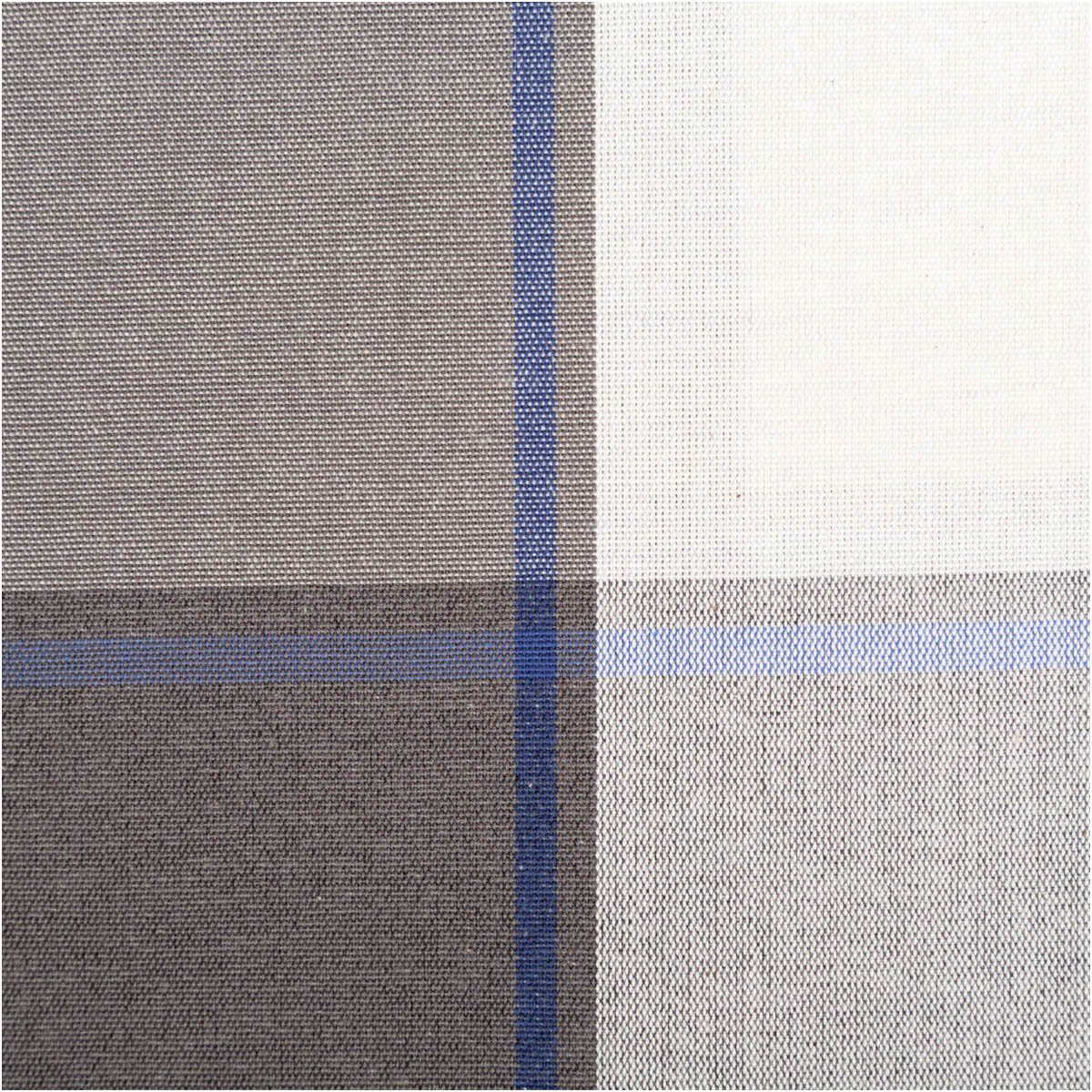 Stoff Vorhangstoff Jacquard Stoff Streifen grau ecru blau 165cm Stoffbreite, made in Germany