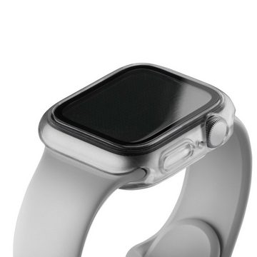 Hama Smartwatch-Hülle Schutzhülle für Apple Watch 7, Apple Watch 8 und Apple Watch 9, 41 mm, elegant, für Sport und Alltag, Rundumschutz, transparent, robust