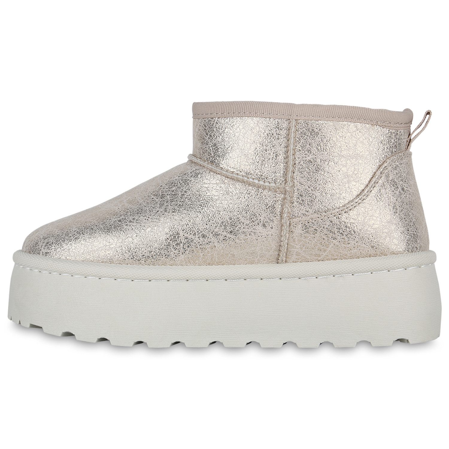 VAN HILL 840485 Plateaustiefelette Damen Warm Gefütterte Plateau Boots Stie günstig online kaufen