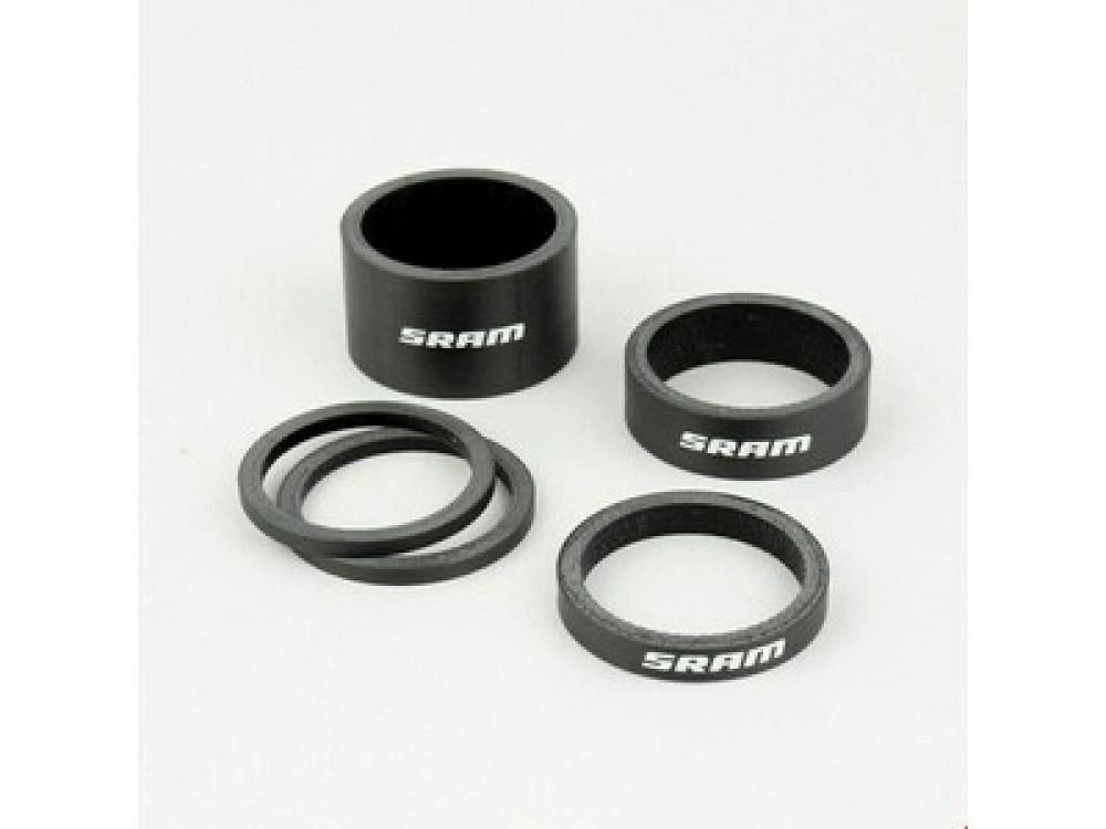 SRAM Fahrradlenker SRAM Carbon Spacer-Set schwarz-weiß - Präzise Einstellung der Lenkerhö