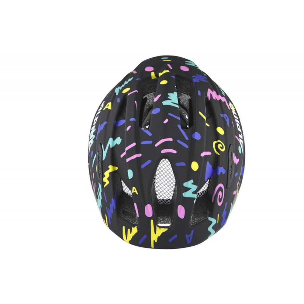 Alpina Kinderhelm PICO Kinderfahrradhelm schwarz, neon-grün, weiß