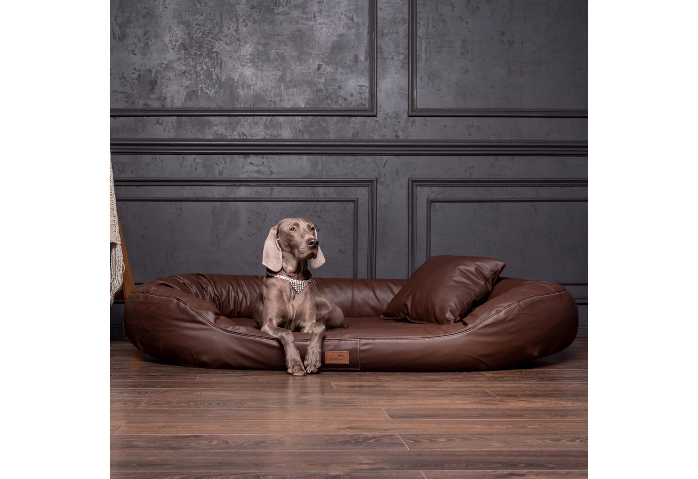 Thumbnail - tierlando® Tierbett Orthopädisches Hundebett LENNART VISCO PLUS Kunstleder