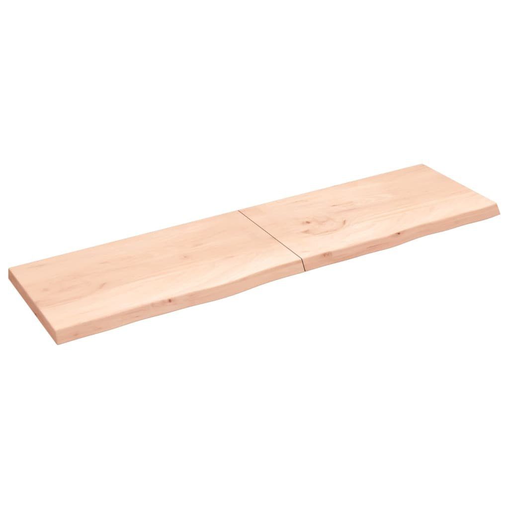 furnicato Tischplatte 220x60x(2-6) cm Massivholz Eiche Unbehandelt