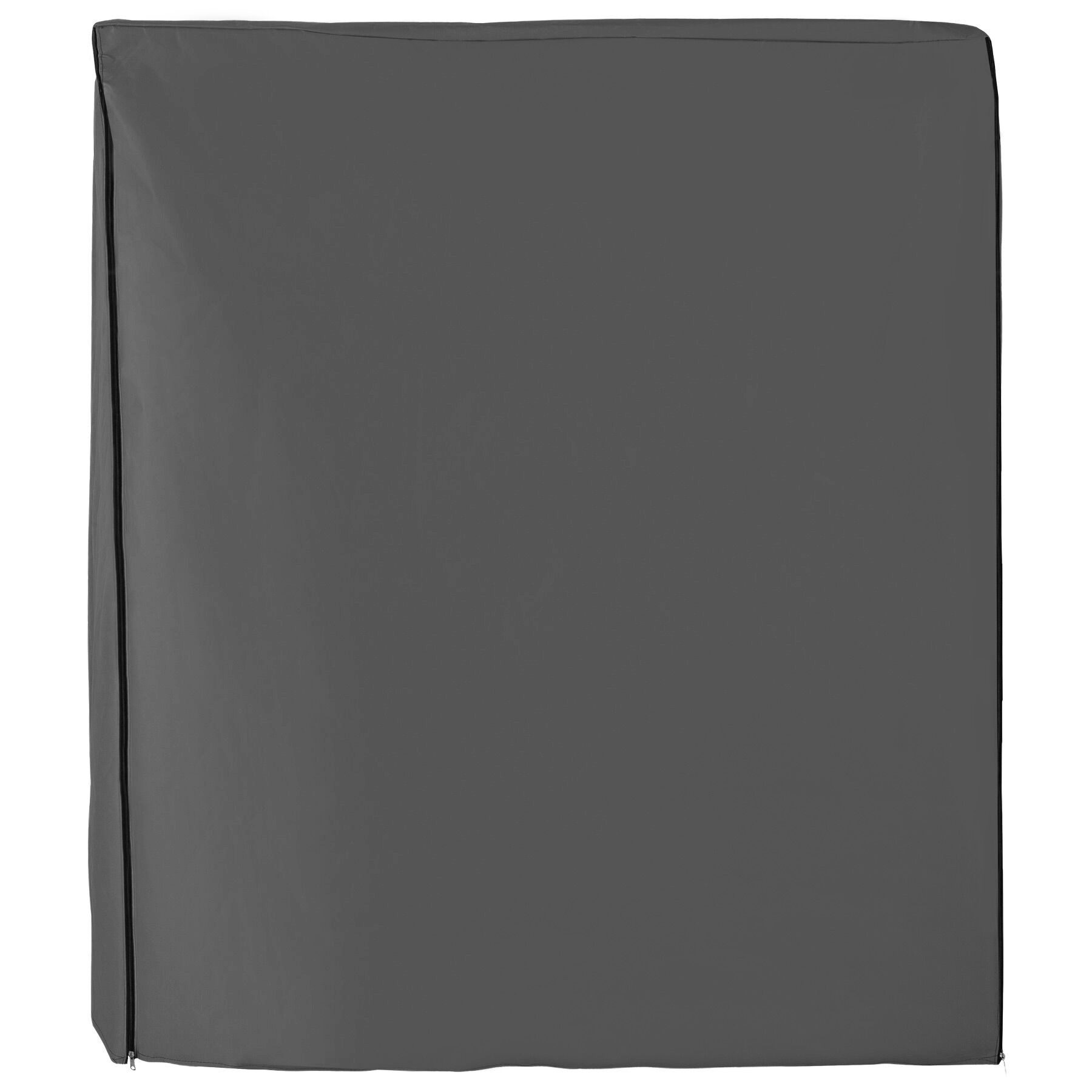 tectake Gartenmöbel-Schutzhülle Strandkorbhülle, Maße: 120 x 80 x 145 cm, mit 2 Reißverschlüssen (Outdoor-Abdeckhaube, in grau), Wasserabweisend, winddicht, reißfest, UV-beständig, pflegeleicht