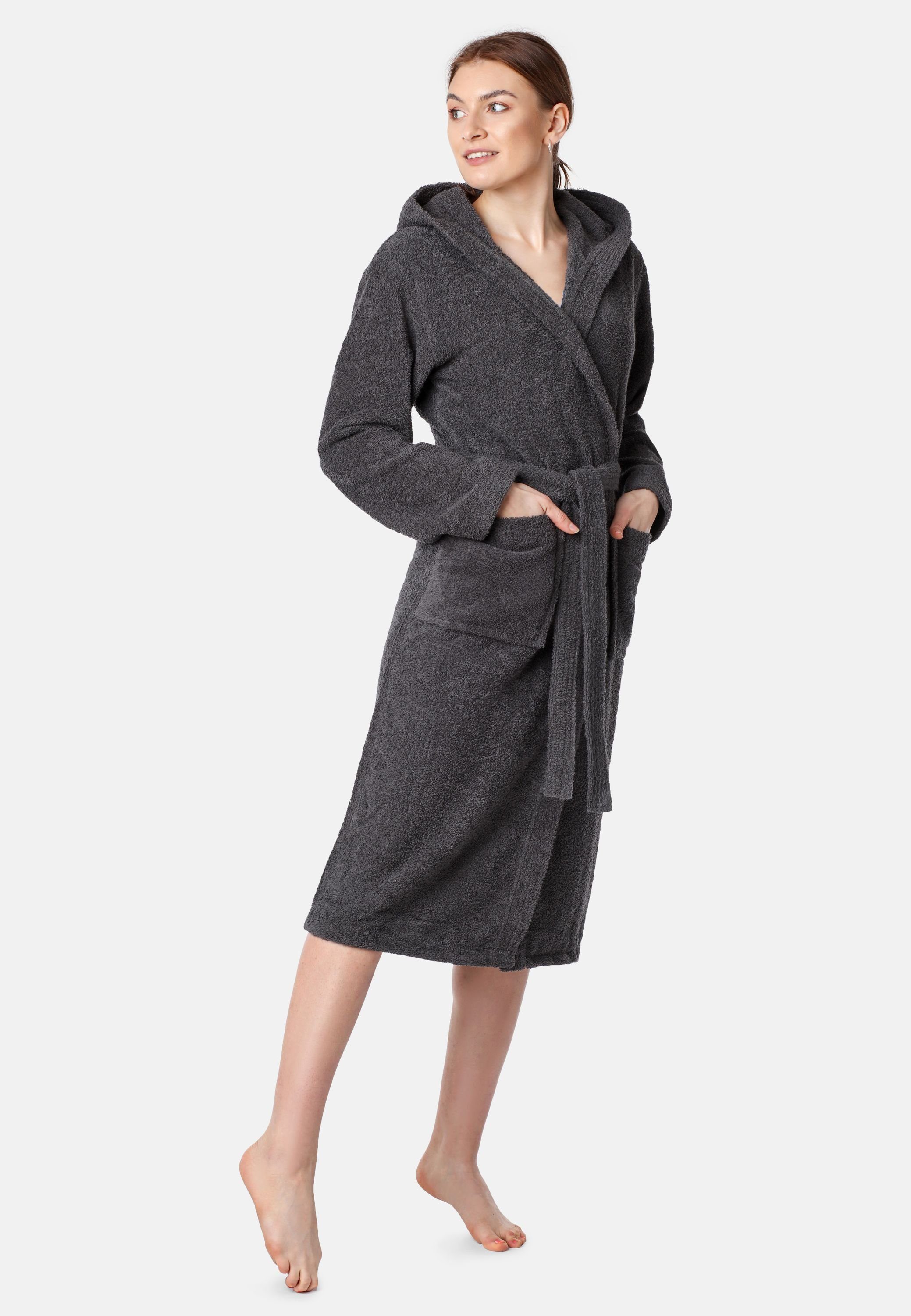 Ladeheid Bademantel Damen Frottee Bademantel aus 100% Bio- Baumwolle LA40-2 günstig online kaufen