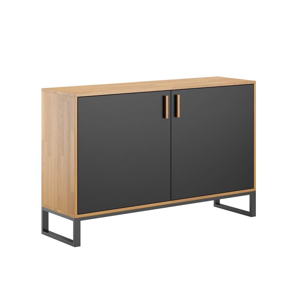 Deerhorn Sideboard Kommode Loft Office, Eiche Massiv, Schubladen für Ordner