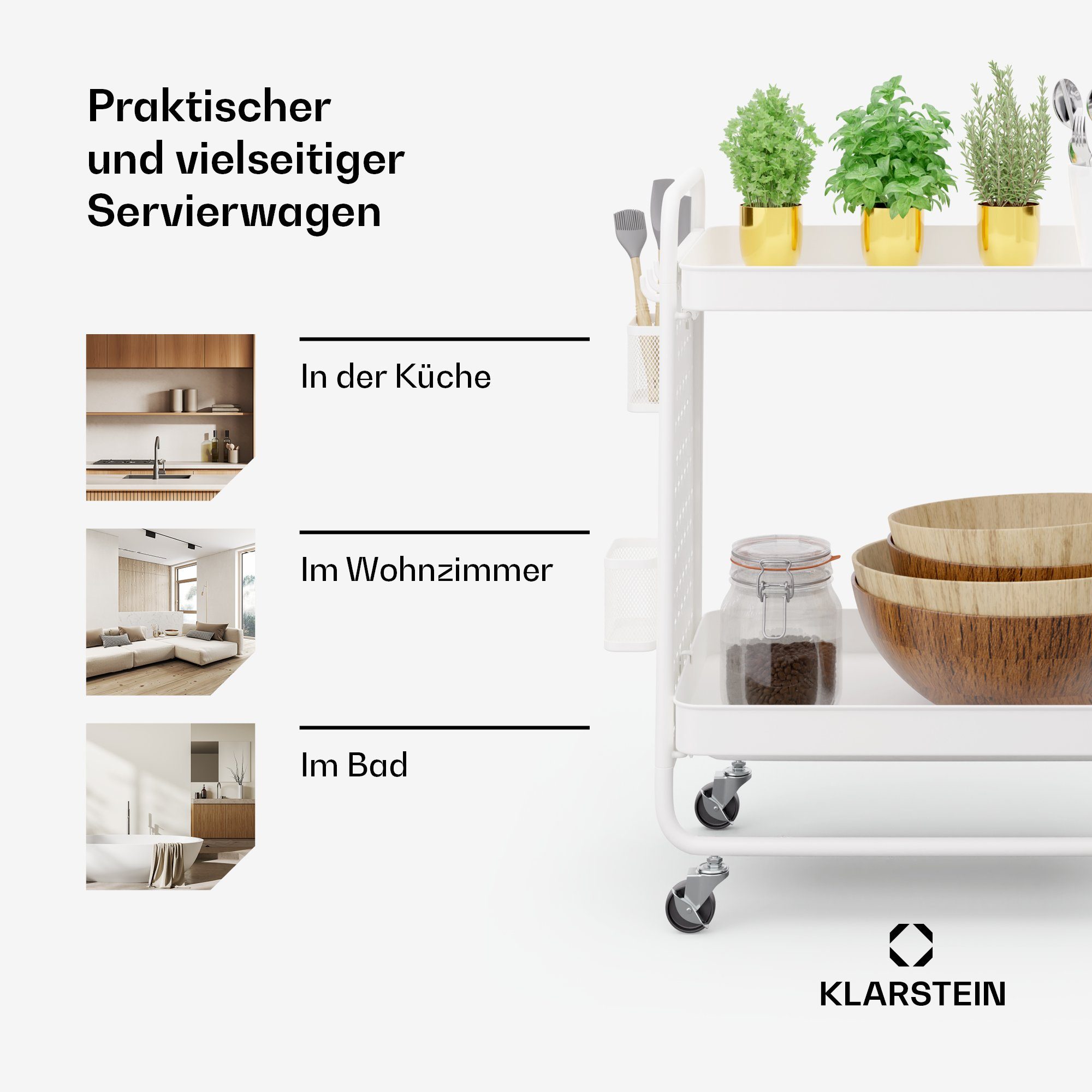 Produktbild von GIANTEX Mobiler Klapptisch Mit 2 Hockern & Weinregal – Zusammenklappbar, Walnuss-Optik