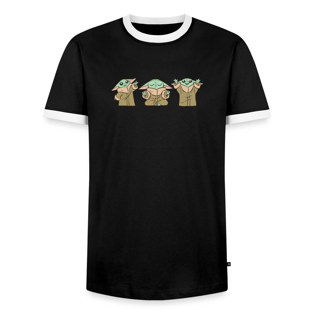 T-Shirt Star Wars: Mandalorian Grogu Posen Männer Kontrast T-Shirt