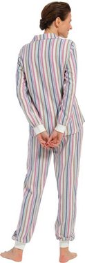 Pastunette Schlafanzug Damen Flanell Pyjama (2 tlg) Modisches Design Baumwolle