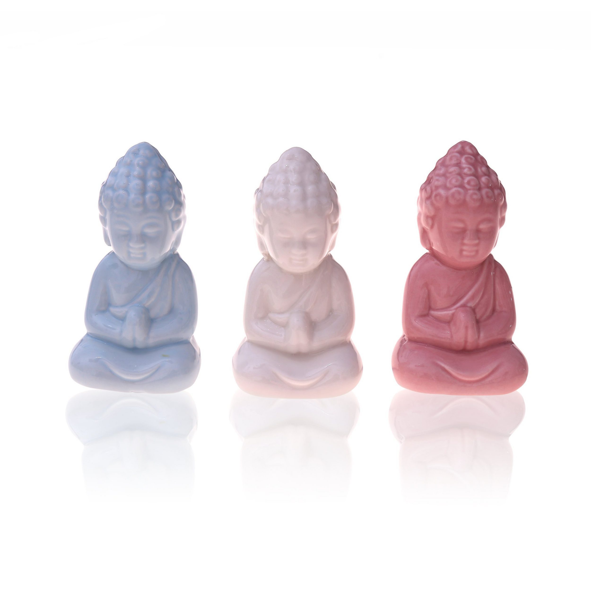 Flanacom Dekofigur Mini-Buddha - 3er Set günstig online kaufen
