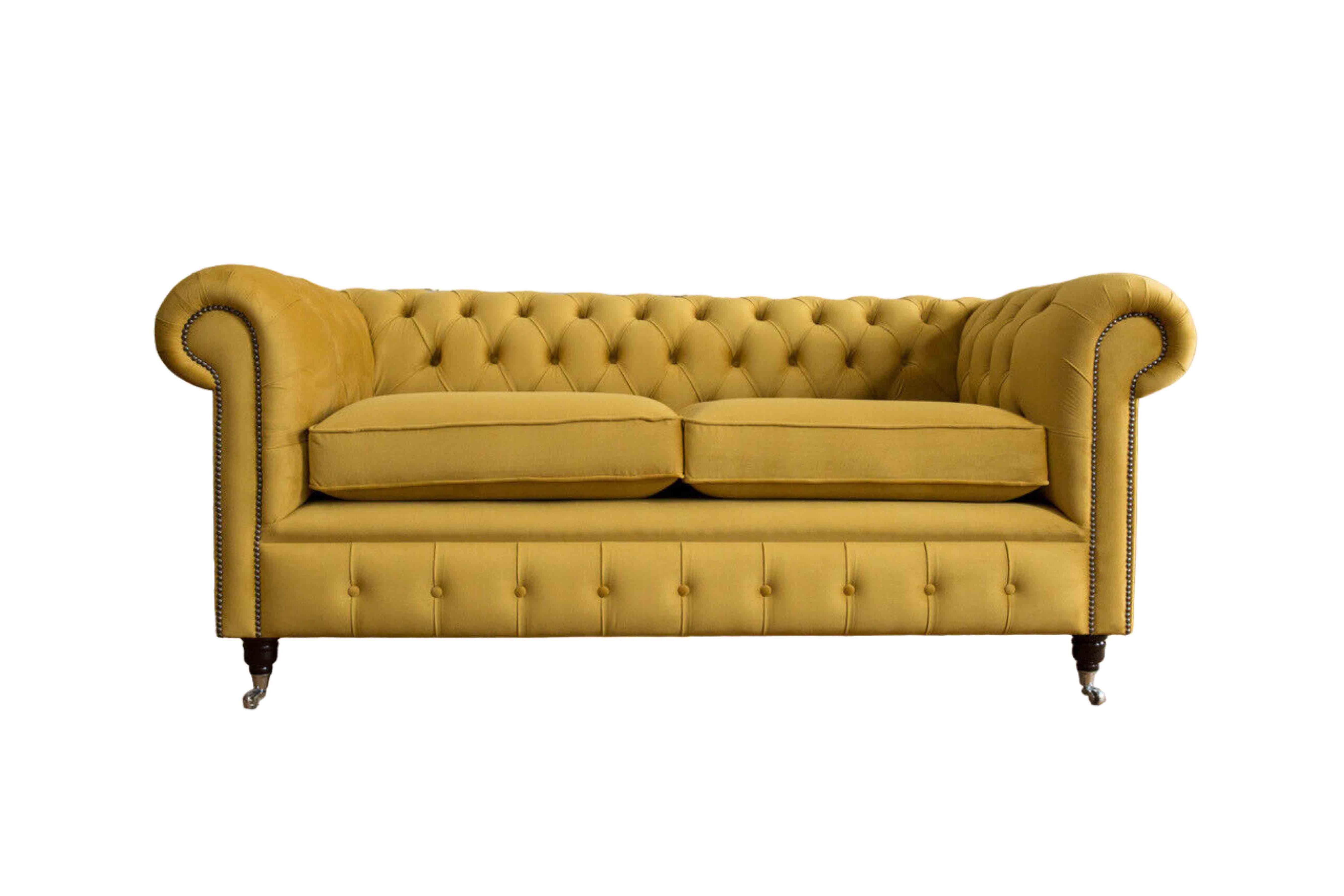 Xlmoebel Chesterfield-Sofa Elegantes Chesterfield-Sofa mit hochwertiger Polsterung in Grau, Sofa, Hergestellt in Europa