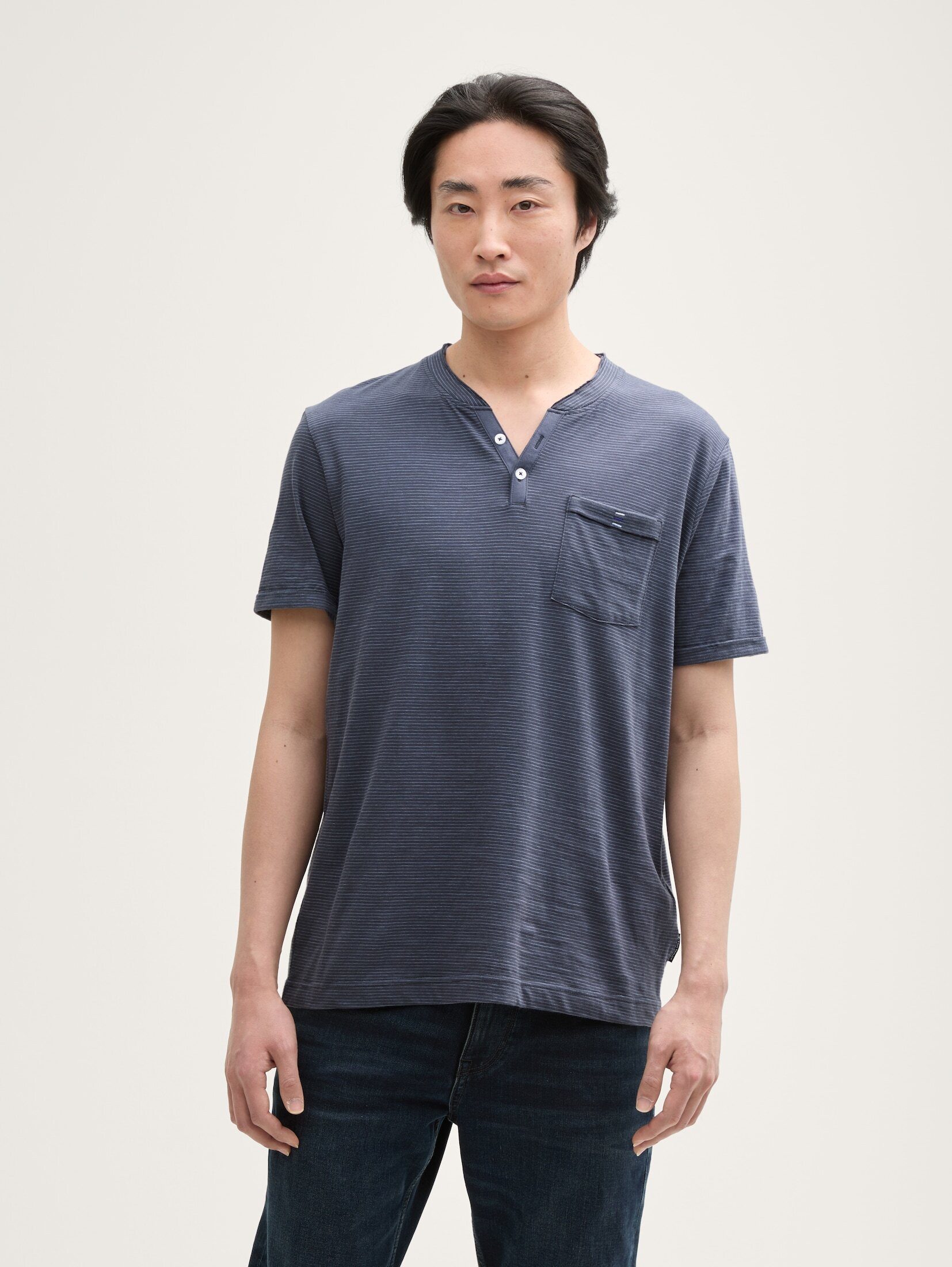TOM TAILOR T-Shirt Henley T-Shirt mit günstig online kaufen