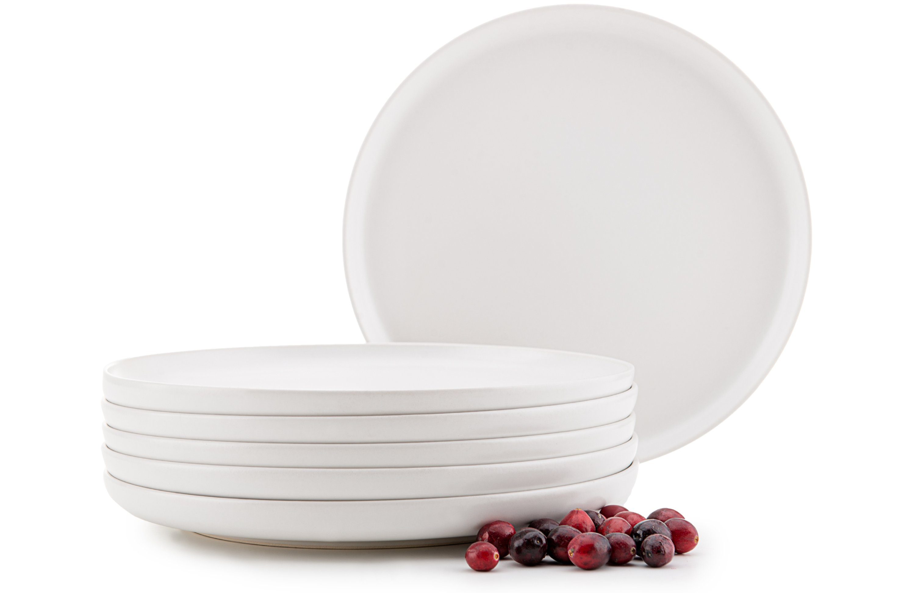KONSIMO® Teller-Set VICTO Geschirrset hergestellt in der EU (6-tlg), 6 Personen, Steingut, spülmaschinengeeignet, mikrowellengeeignet, matt, 6x Speiseteller