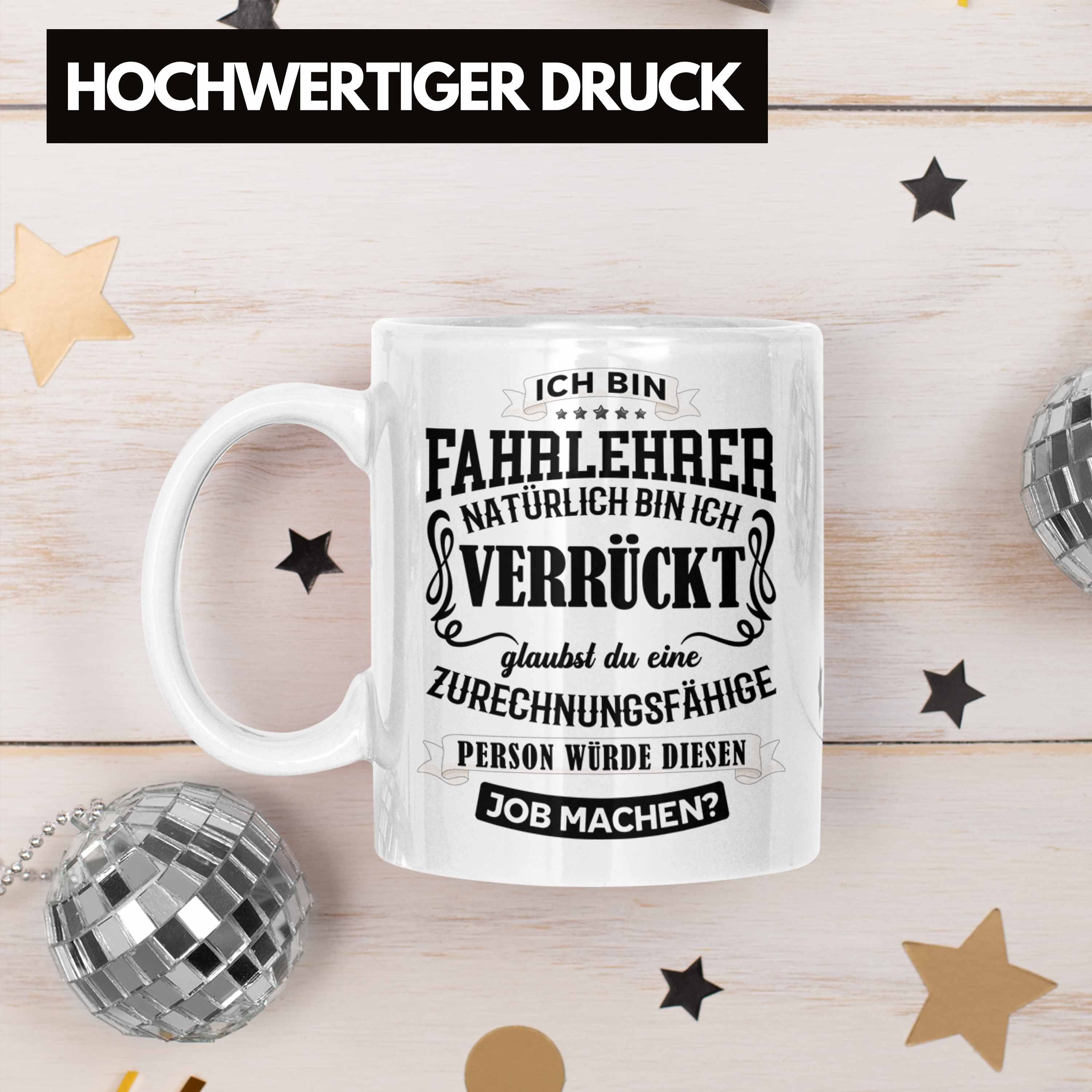 Bester Geschenk Lustig Weiss - Danke Tasse Fahrlehrer Trendation Tasse Trendation Kaffeetasse