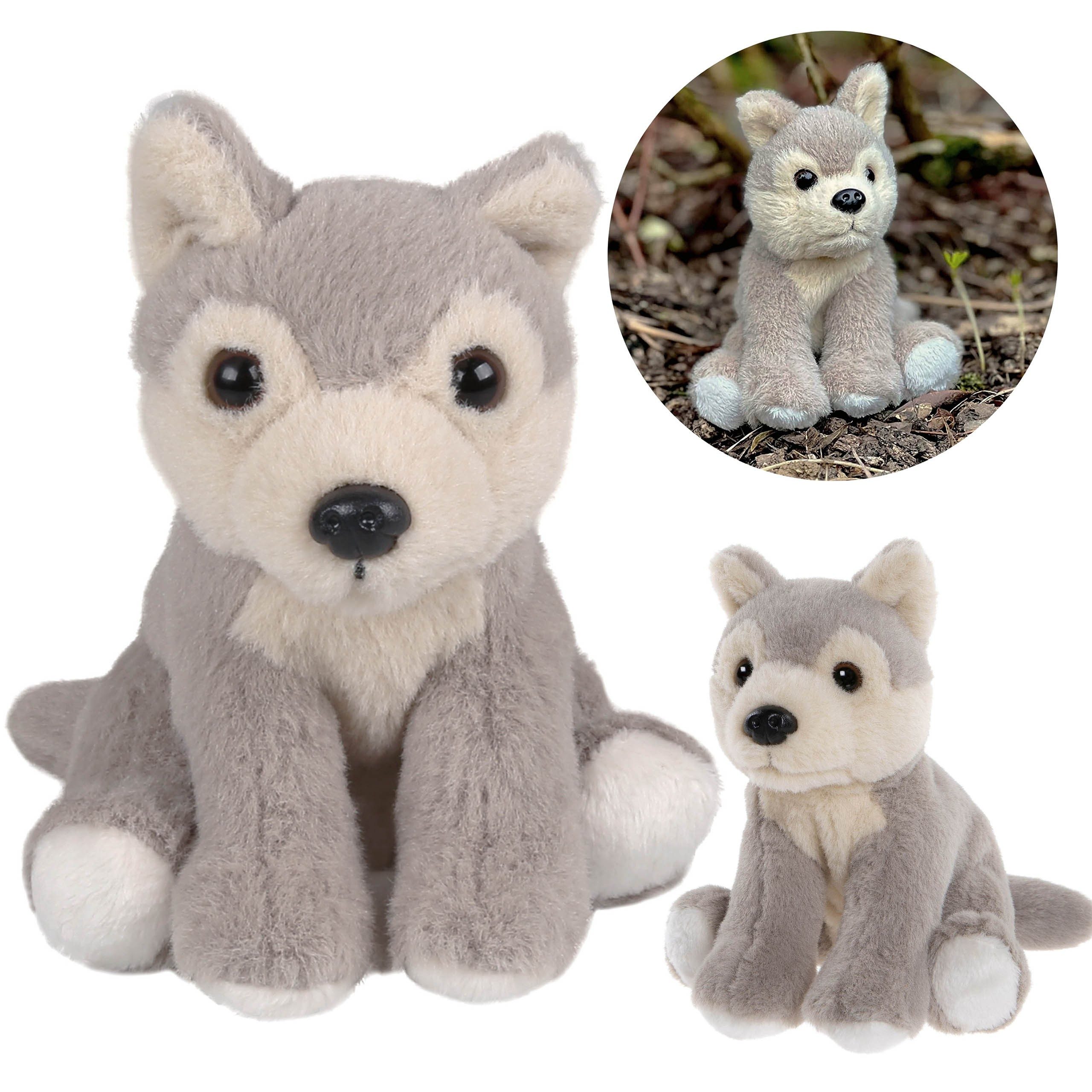 Kuscheltier Charlie Bears Wolf-Maskottchen, aus der Serie Cuddle Cubs, Plüsch