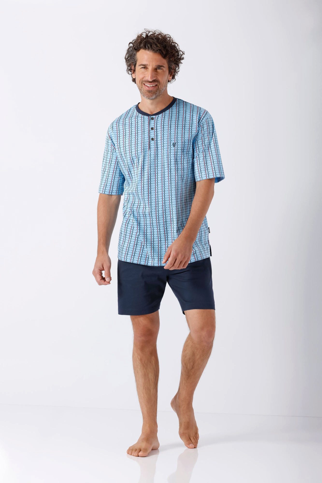 Hajo Schlafanzug Herren Schlafanzug Shorty Premium Cotton