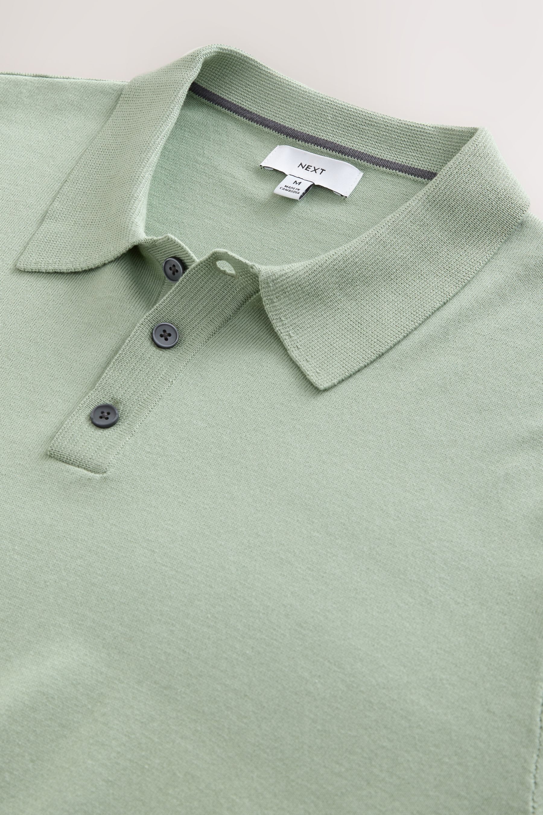 Next Langarm-Poloshirt Langärmeliges Strick-Poloshirt im Regular Fit (1-tlg)
