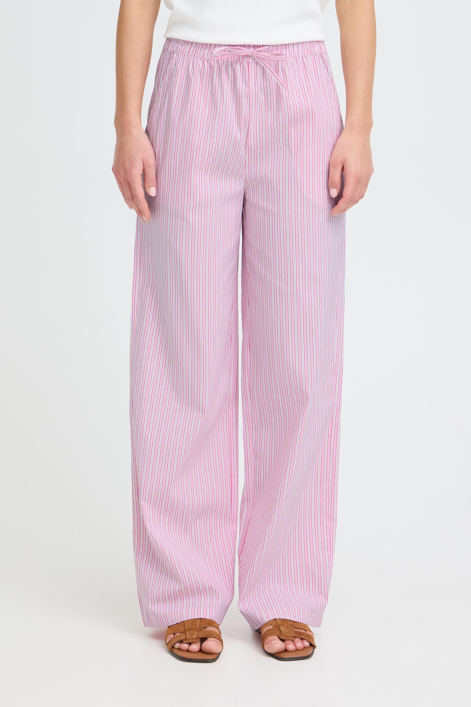 OXMO Loungehose OXFanny Gestreifte Stoffhose - Loose Fit