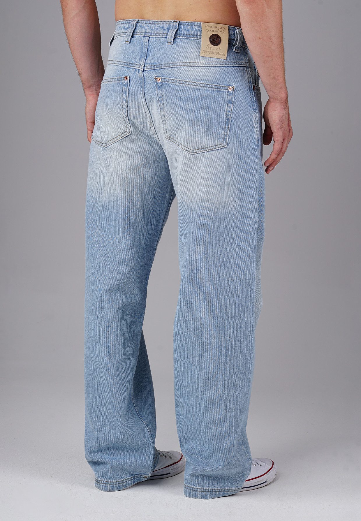 PICALDI Jeans Relax-fit-Jeans Baggy Zicco 474 Las Vegas - Light Greyblue Denim mit Straight Leg (1-tlg) Baggy Jeans