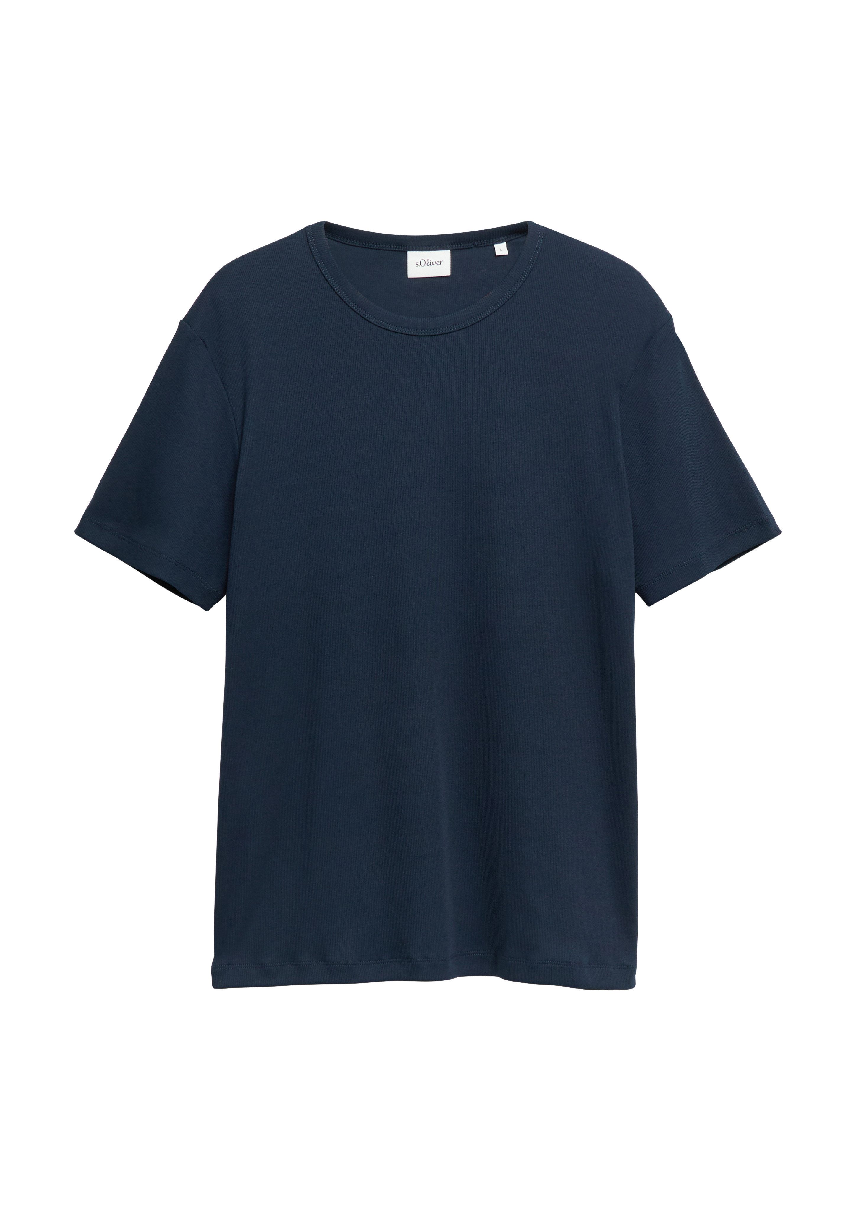 s.Oliver Kurzarmshirt Sommershirt mit Stretch / unifarben – Bild 4 von 4