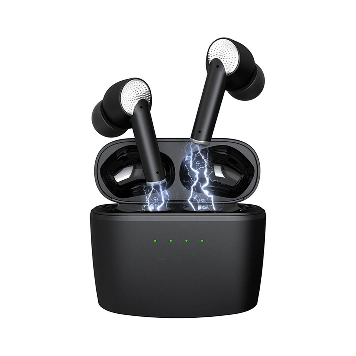 Schwarz|ohne 40 Stunden TWS Bluetooth In Siri, Anzeige Earbuds LED Aktive (IPX7 Assistent, 7Magic J8, Wasserdicht,Freisprechfunktion, wireless Kopfhörer Spielzeit) Geräuschunterdrückung, Ear Kopfhörer Wireless, Google kabellose