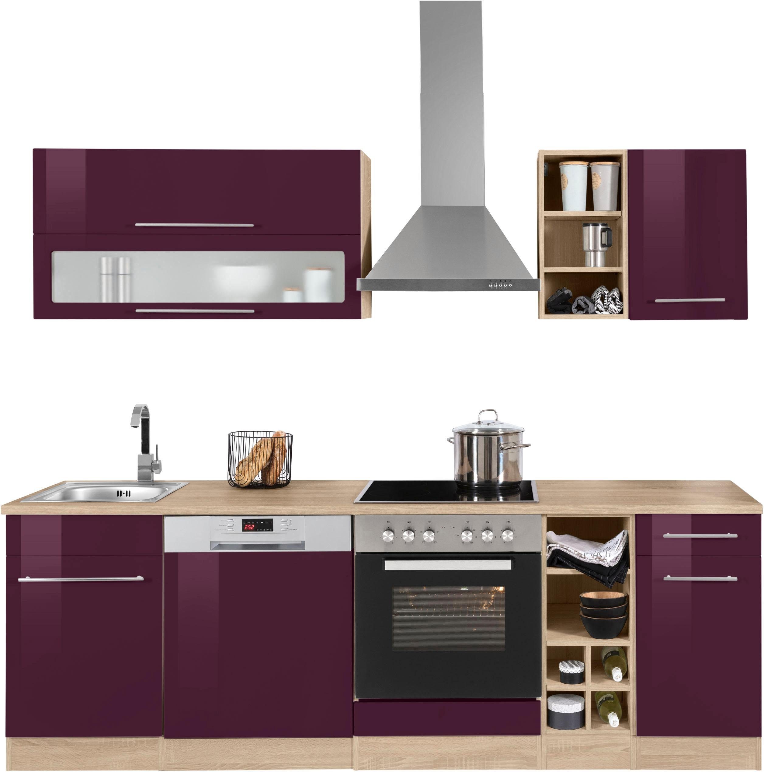 KOCHSTATION Küchenzeile KS-Eton, ohne E-Geräte, Breite 240 cm