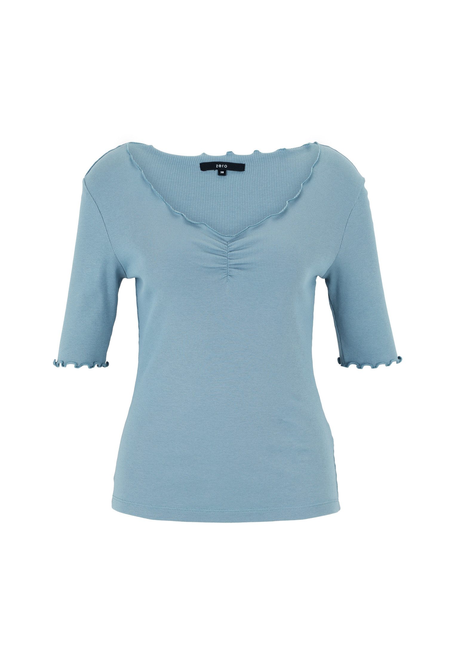 Zero 3/4-Arm-Shirt zero Shirt mit gewellten günstig online kaufen