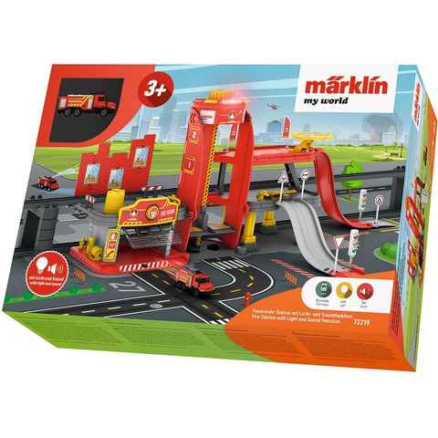 Märklin Modelleisenbahn-Gebäude Märklin my world - Feuerwehr Station mit Licht- und Sound - 72219, Spur H0