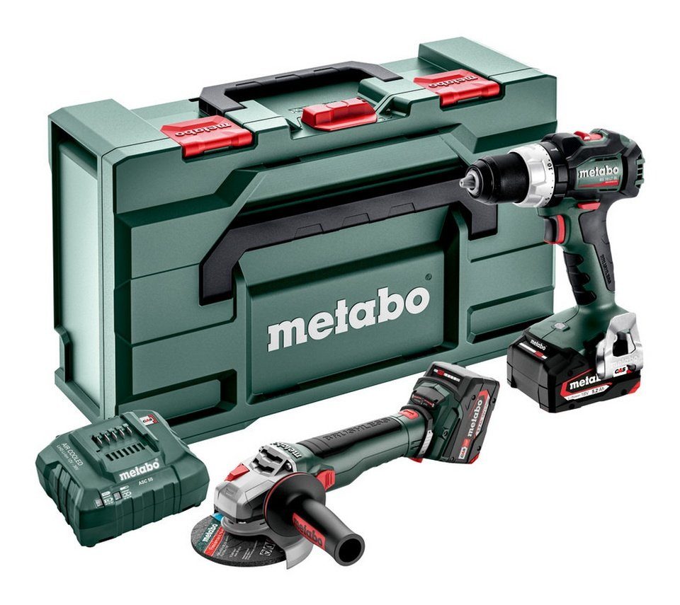 metabo Werkzeugset Combo Set 2.9.4 18V, Akku-Bohrschrauber BS 18 LT BL & Akku-Winkelschleifer WB 18 LT BL