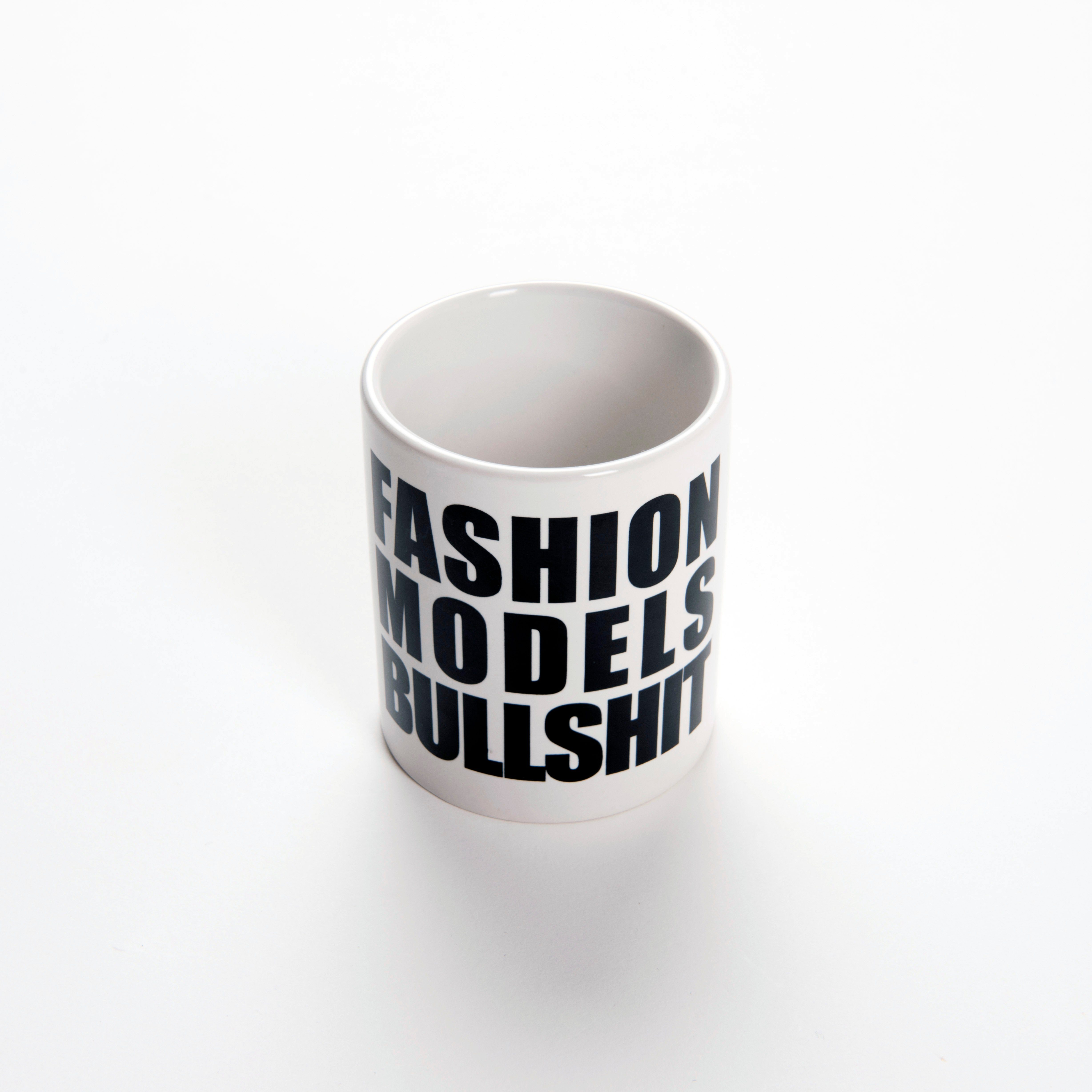 Chiccheria Brand Tasse Fashion Models Bullshit, 1-tlg., weiß mit schwarzer Schrift
