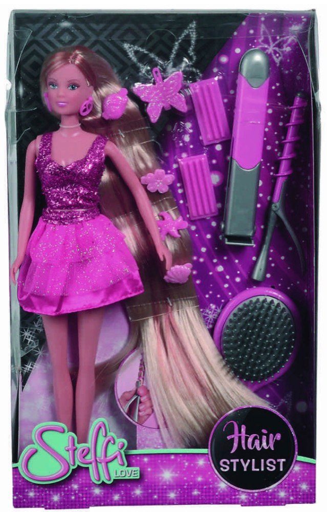 Anziehpuppe Love Hair Stylist langes Haar Glätteisen + Zubehör 105733323