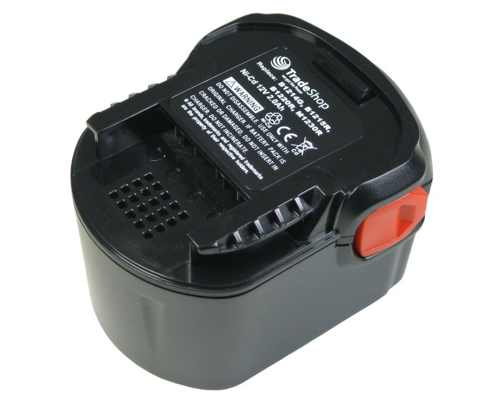 Trade-Shop 2x Akku passen für AEG BSS12RW GBSAA12V M1230R B1214G B1215R B1220R Akku Ni-MH 2000 mAh (12 V)