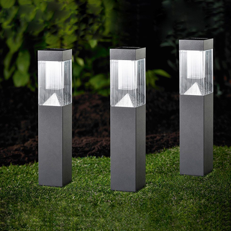 MeLiTec LED Solarleuchte 3er Set Solar-Gartenleuchte günstig online kaufen