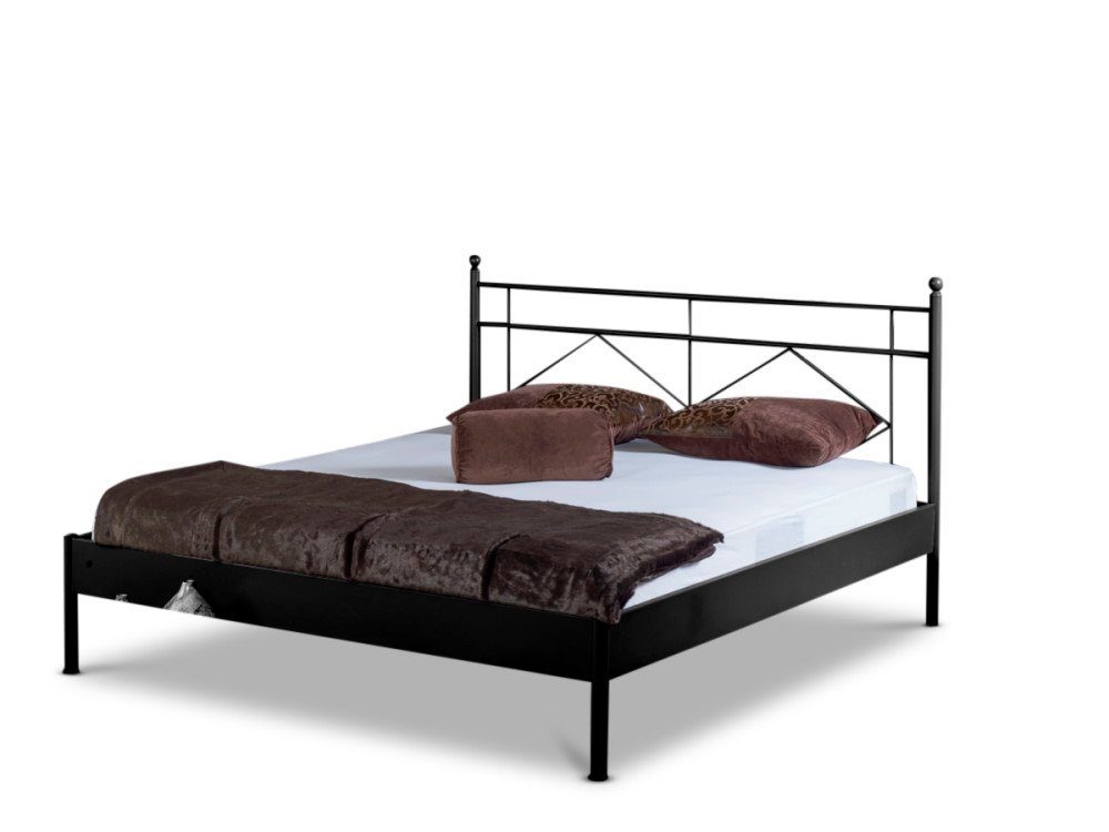 Metall Celina, Design, pulverbeschichtet schwarz Kopfteil, Metallbett gestaltetes BedBox trendiges aufwendig