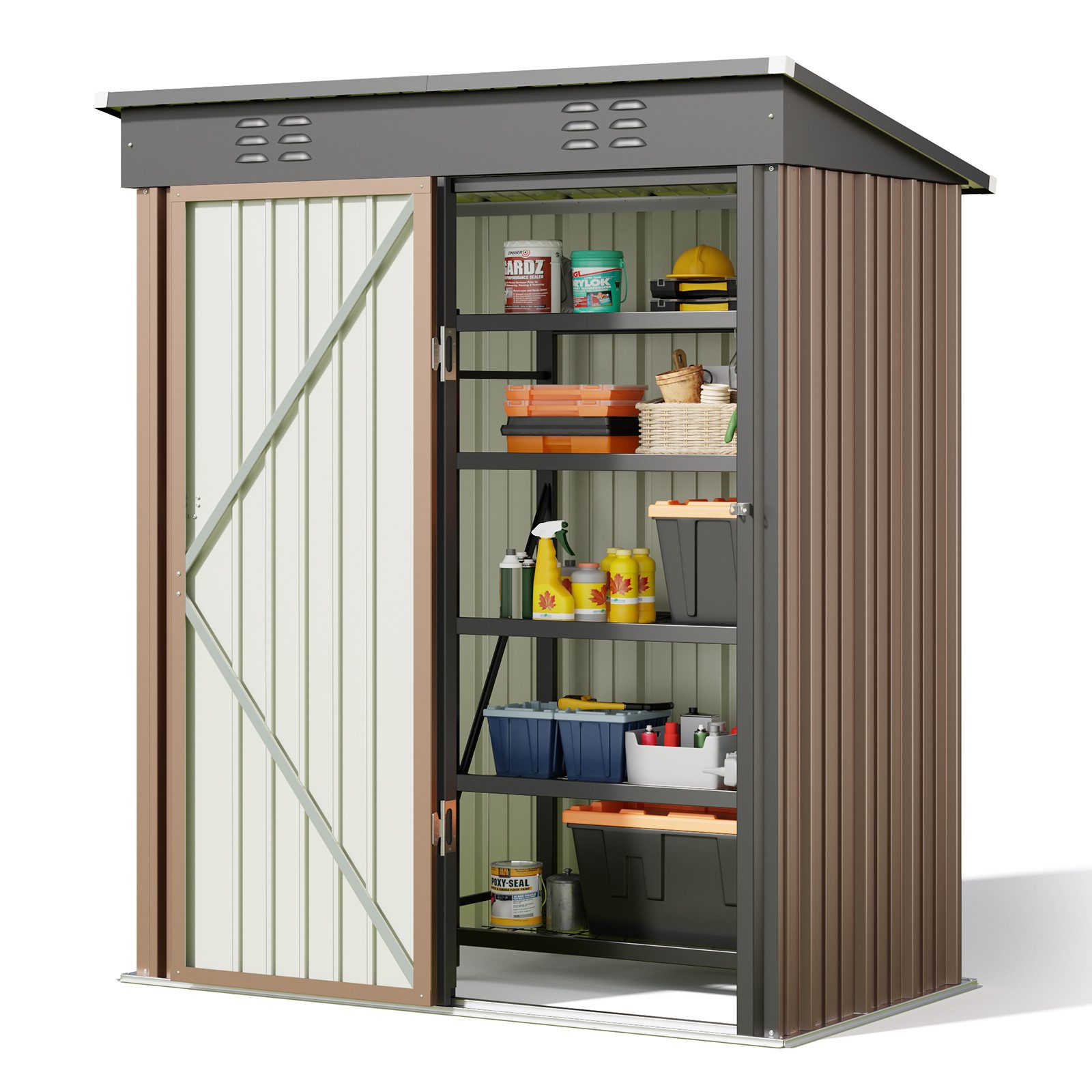 Bealife Gartenhaus Robuster Metall-Gartengeräteschuppen 180 x günstig online kaufen