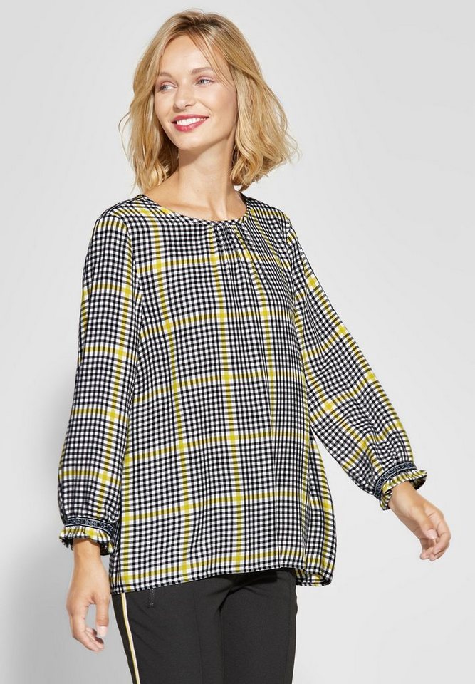 STREET ONE Rüschenbluse mit Schachbrettmuster STREET ONE Rüschenbluse mit Schachbrettmuster