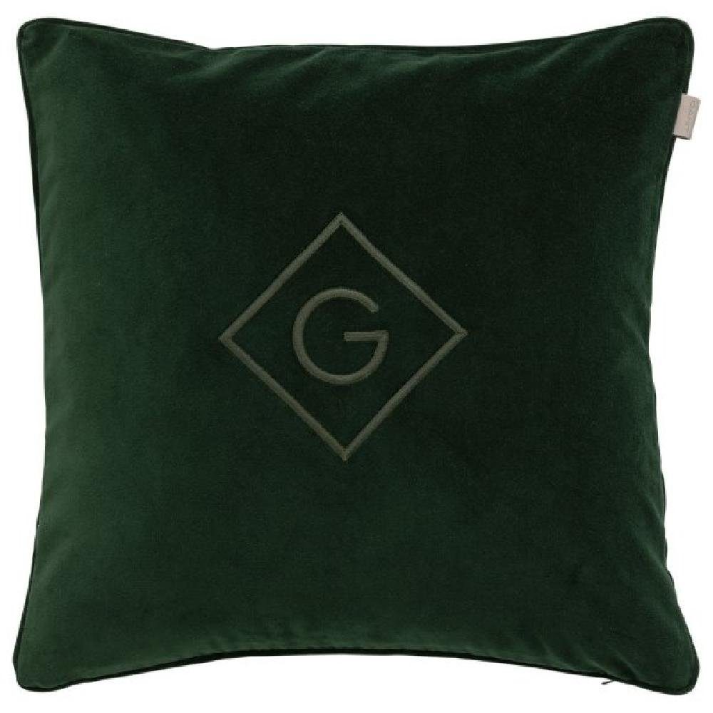 Kissen Gant Samtkissen G Home Cushion Gant (50x50cm), Green Storm Velvet Kissenhülle