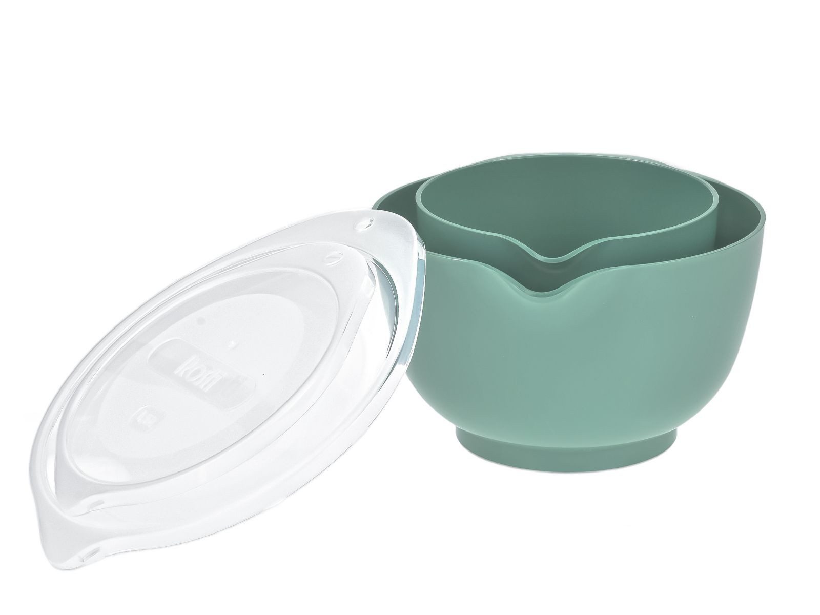 ROSTI Rührschüssel Rührschüssel Set 2tlg. "Margrethe" New türkis grün (nordic green), Kunststoff, (Spar-Set, 2-tlg), spülmaschinenfest, auch für Mikrowelle und Gefrierschrank (türkis)