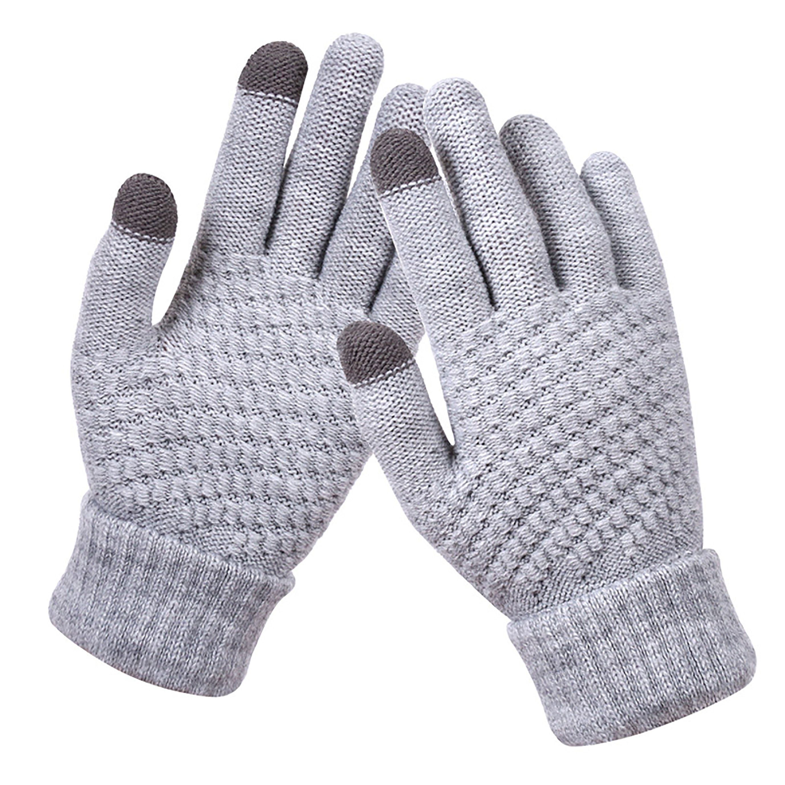 SRRINM Strickhandschuhe Touchscreen Handschuhe für Frauen im Winter Stricken | Strickhandschuhe