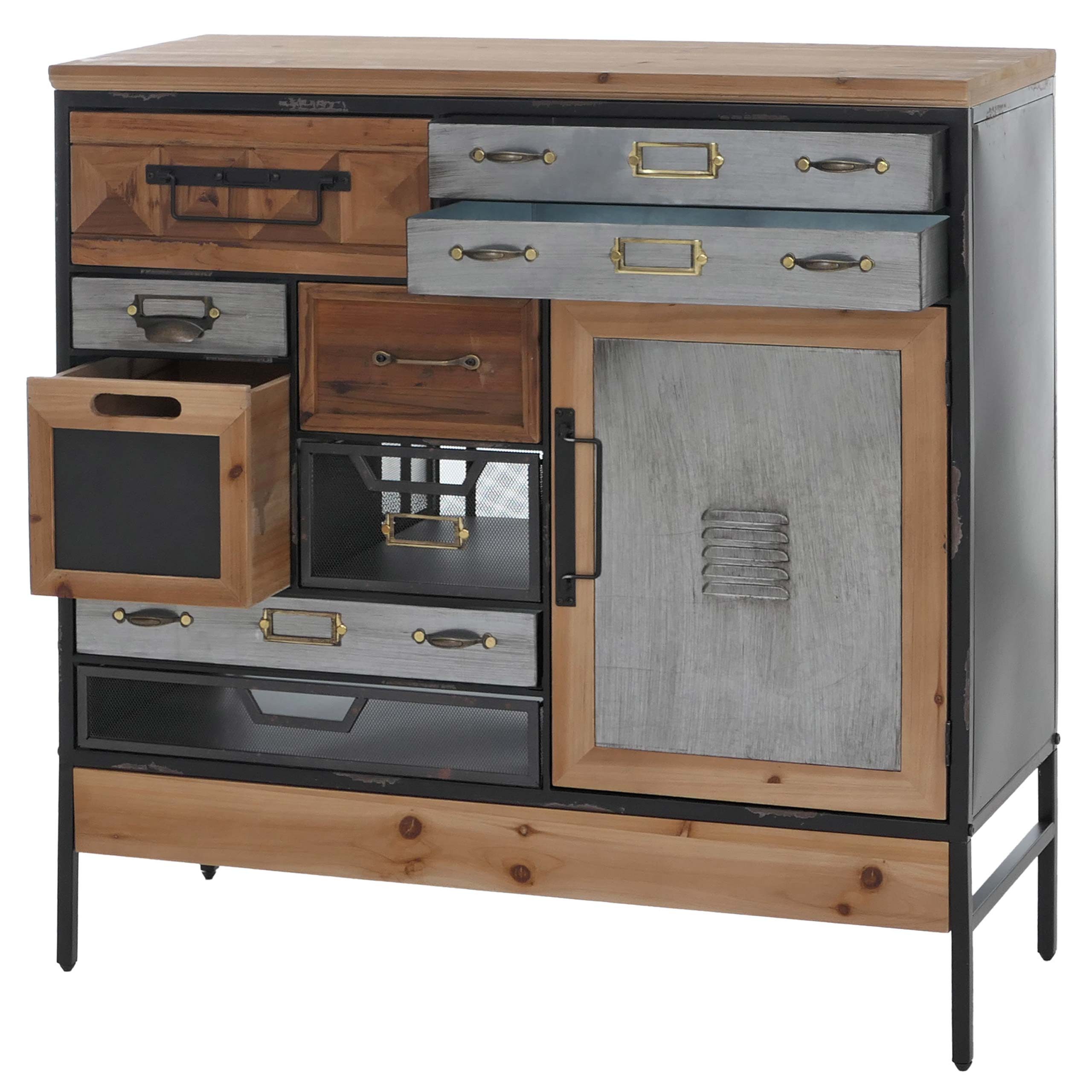 MCW Kommode MCW-Q77-9 (1 St), im angesagten Industrial- und Vintage-Design