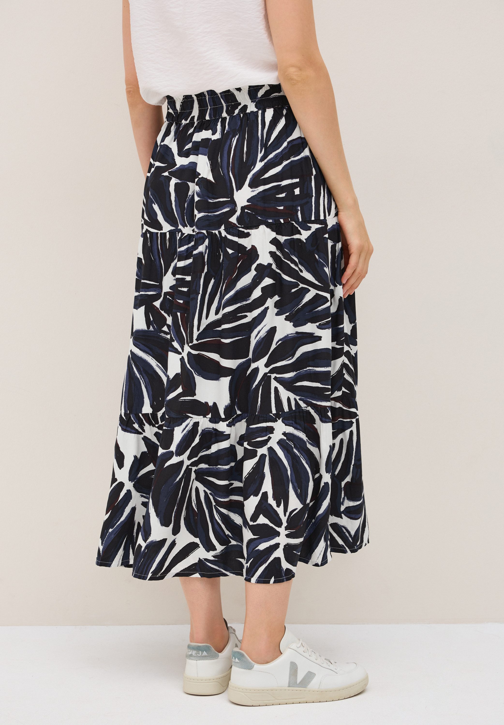 CECIL Maxirock mit Volants und grafischem Muster günstig online kaufen