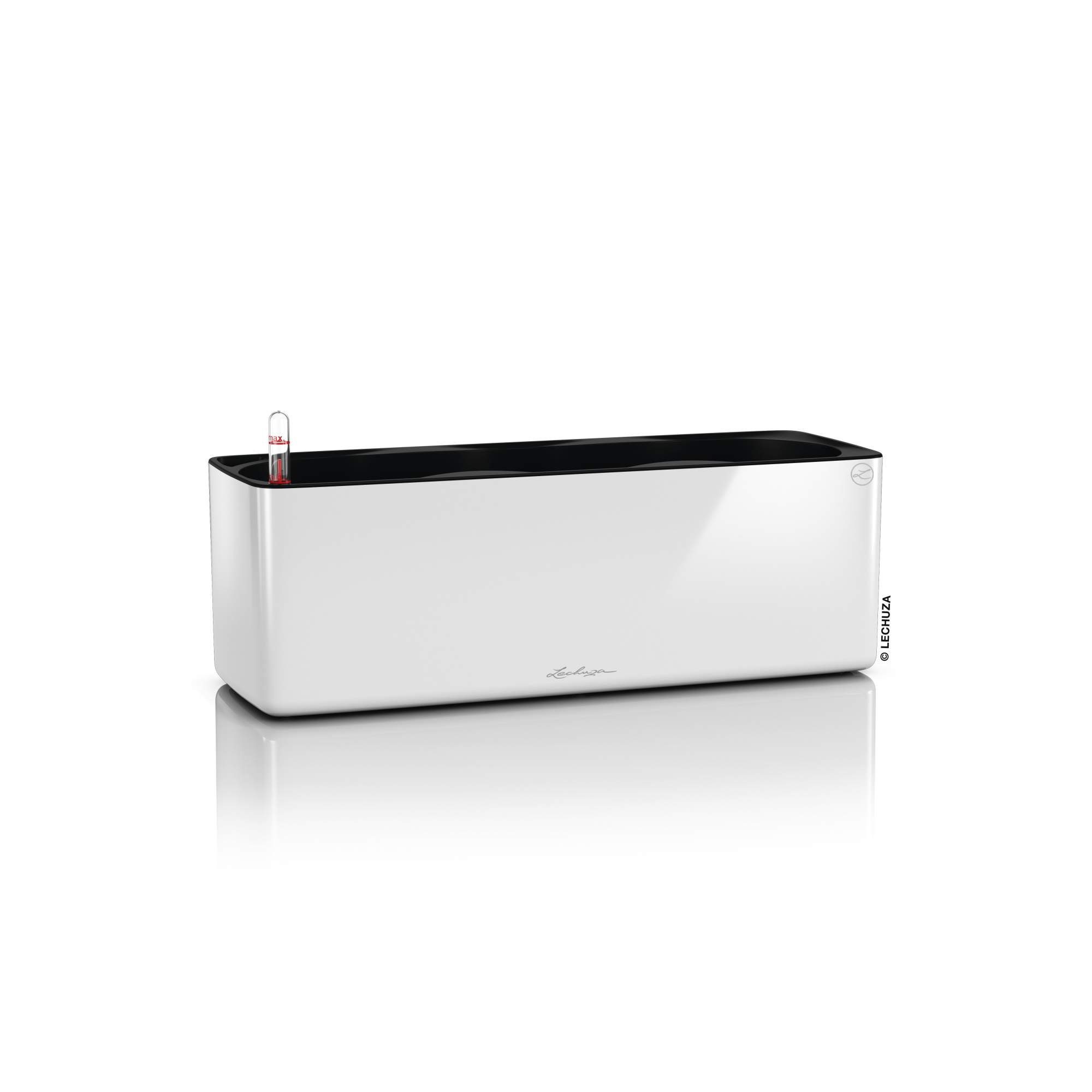 Lechuza® Balkonkasten Cube Glossy Triple Weiss highgloss (1 St) | Blumenkästen