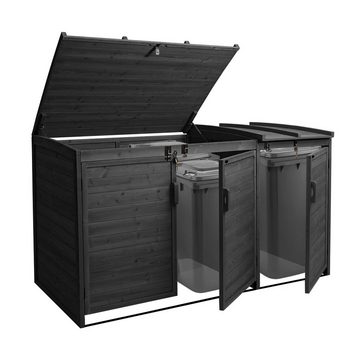 MCW Mülltonnenbox MCW-H75b-L, erweiterbar, MVG-zertifiziert, Abschließbar