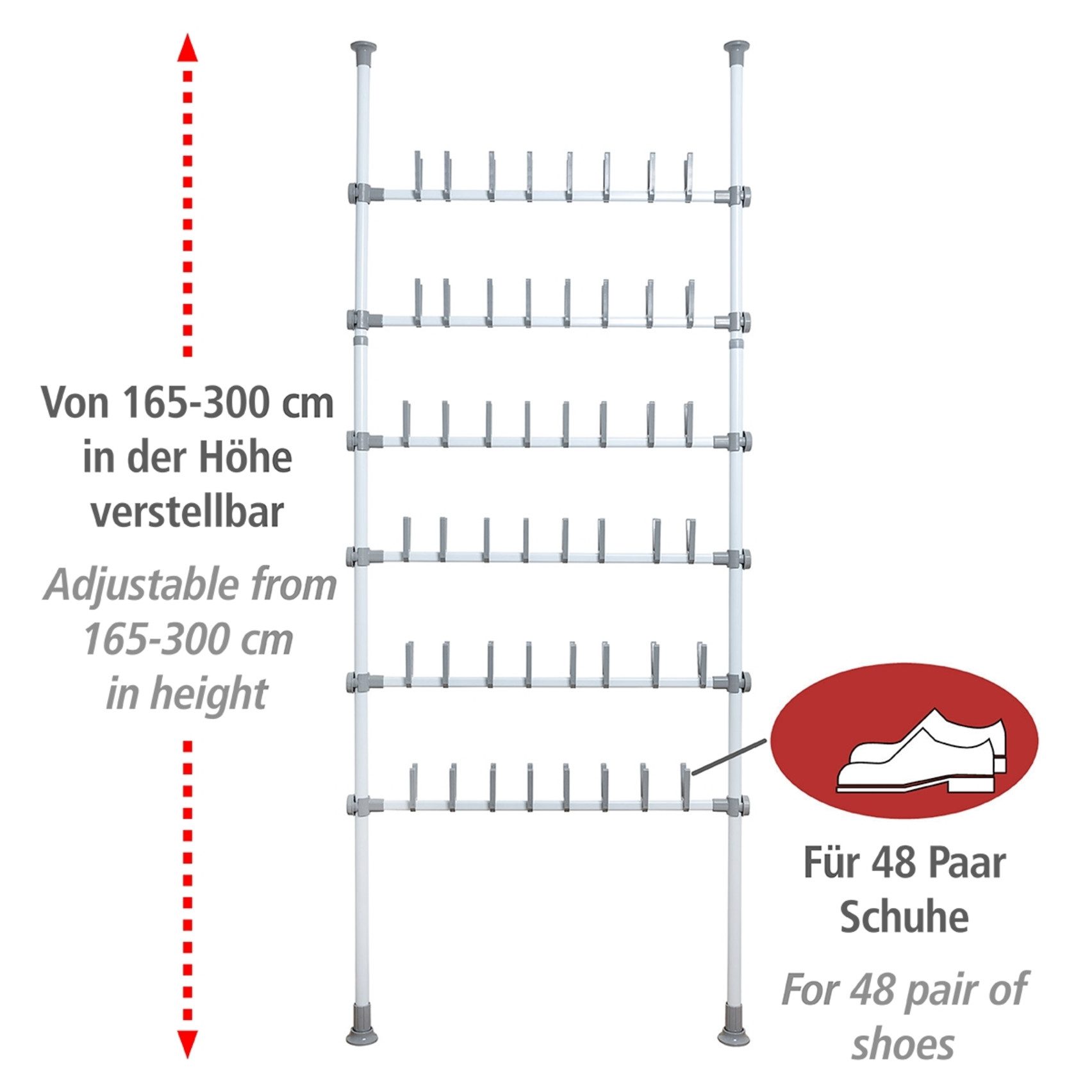 WENKO Schuhregal Modell Herkules Shoes, Teleskopregal günstig online kaufen