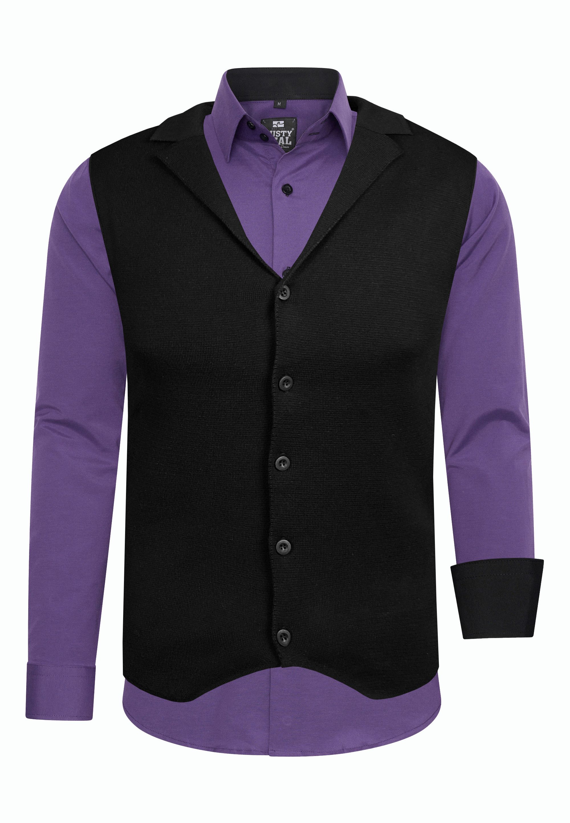 Rusty Neal Langarmhemd inklusive Langarmhemd und Weste günstig online kaufen