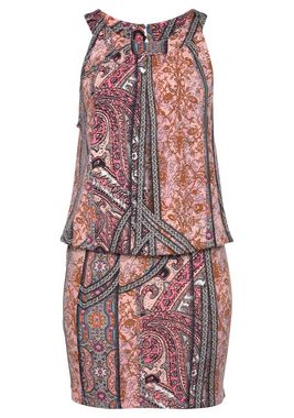 Buffalo Druckkleid mit schmalem Rockteil im Alloverdruck, Sommerkleid, Strandkleid