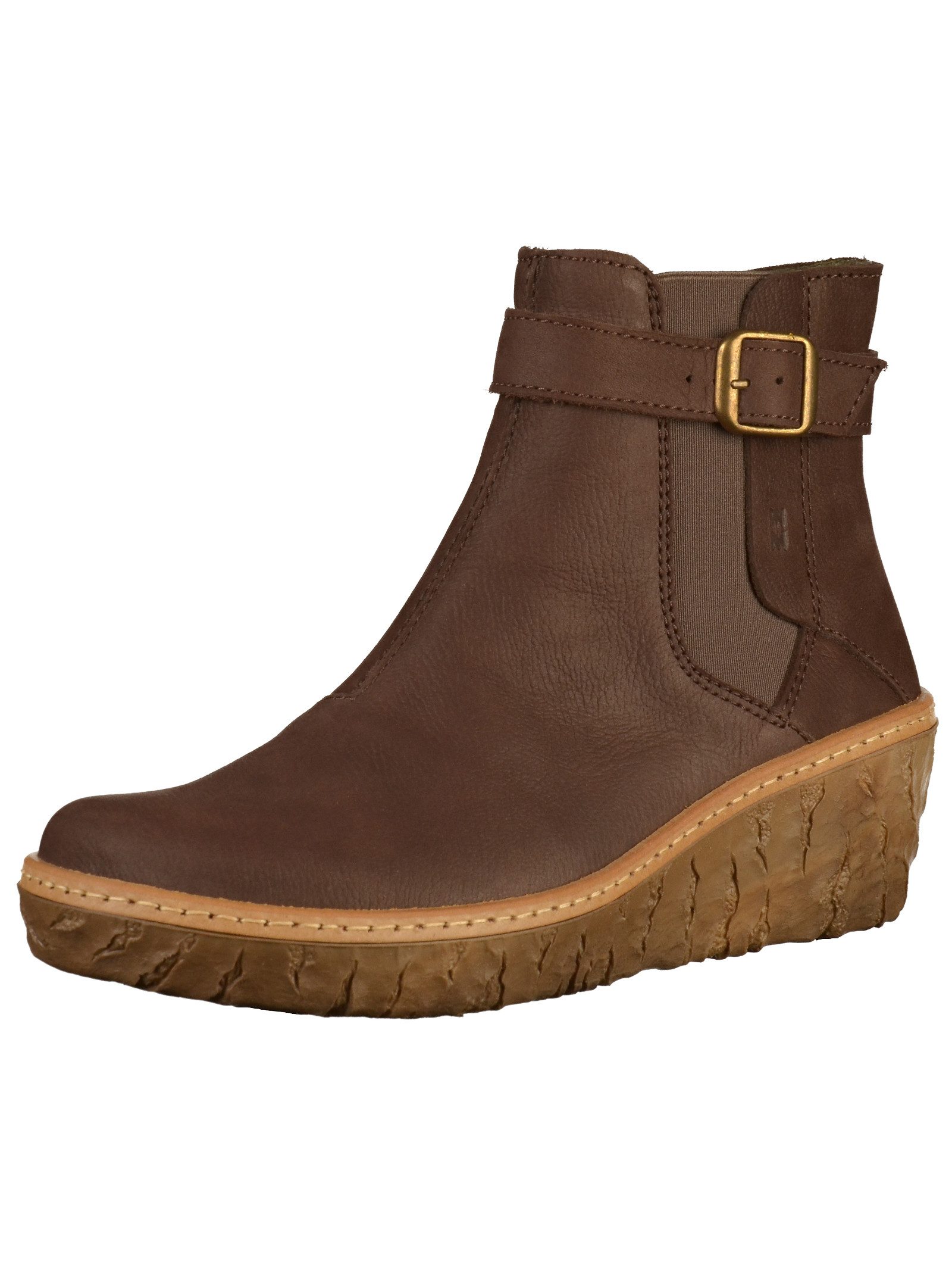 Stiefelette Leder . Keilstiefelette